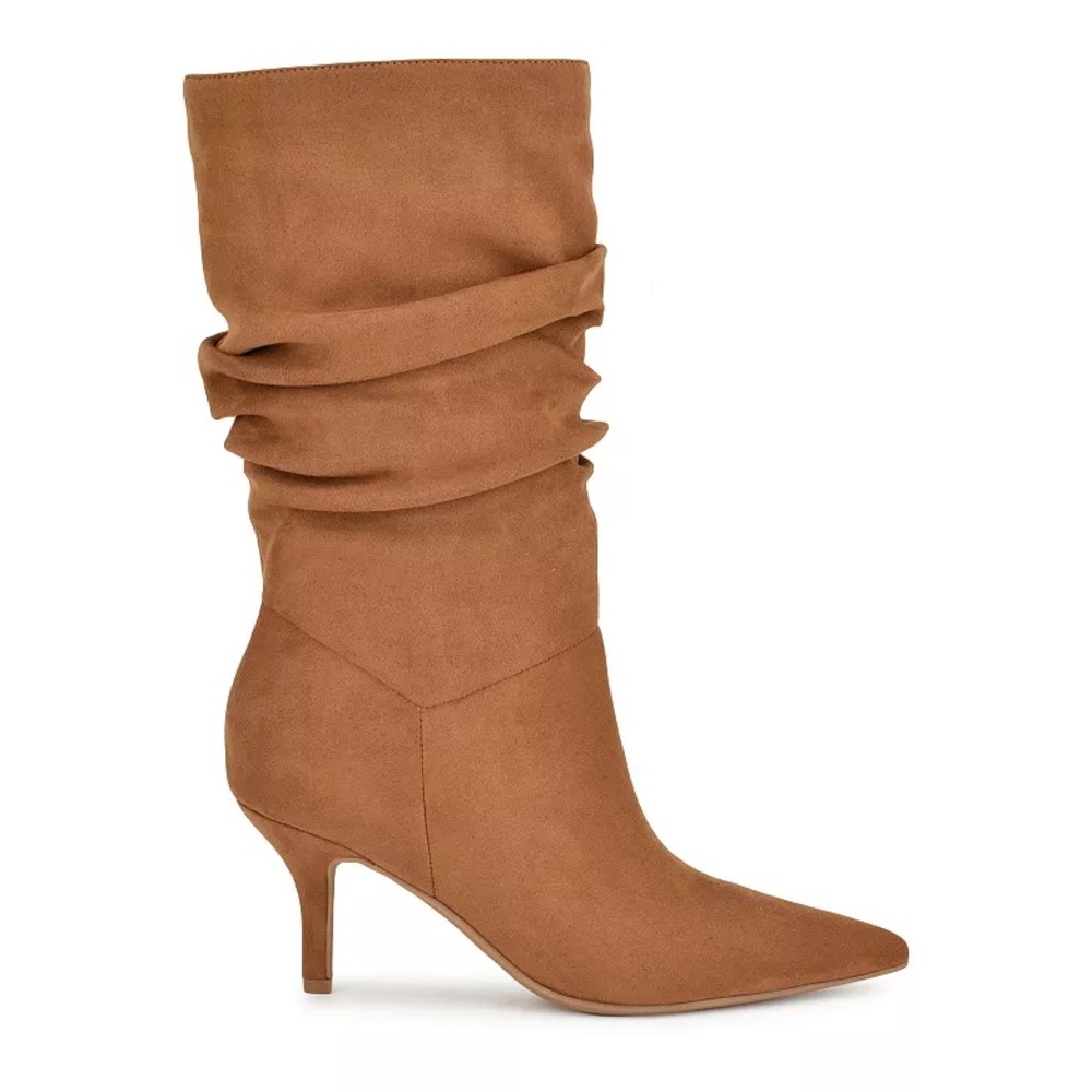 NINE WEST Women's Melson Dress Boots Dark Natural SZ 9 NIB